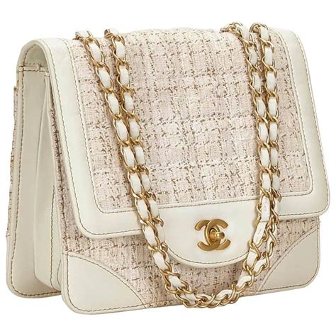 chanel fur bag white|tweed chanel style bag.